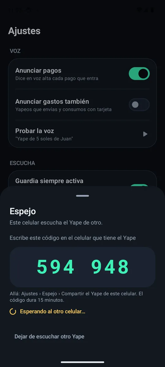 Celular que escucha