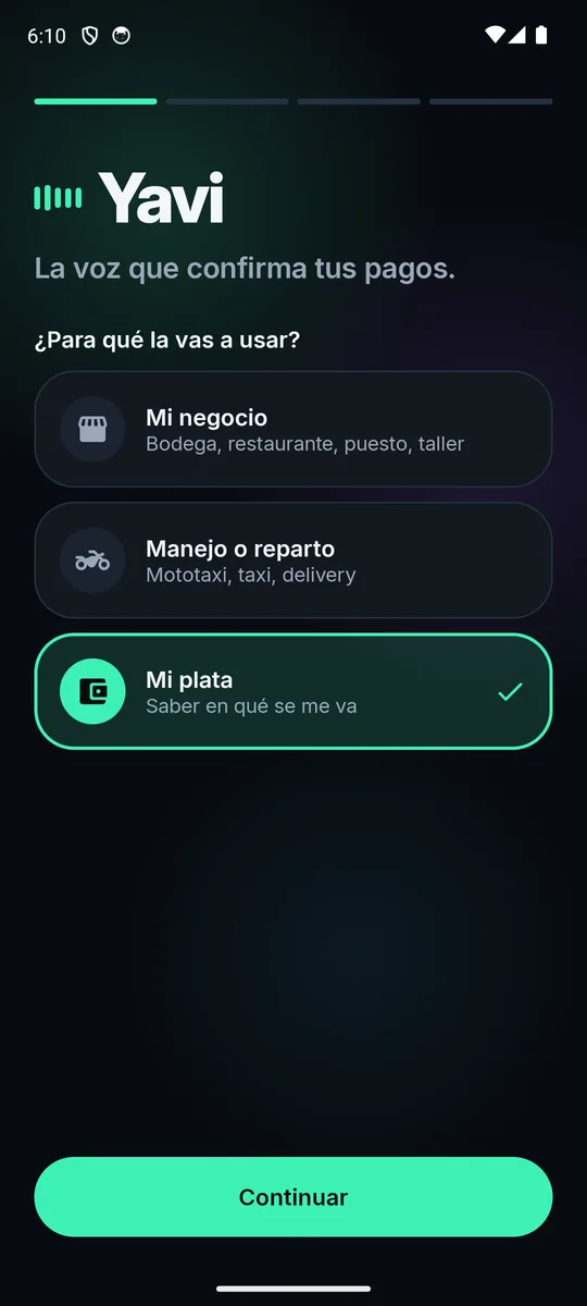 Celular con el Yape